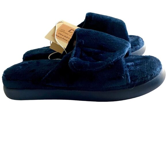 Dena Lives Ultra Soft Memory Foam Slippers Indoor Outdoors Blue Large NEW NWT - Picture 5 of 12